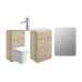 Pilton Bathroom Furniture Pack with Chrome Taps and Free Illuminated Mirror